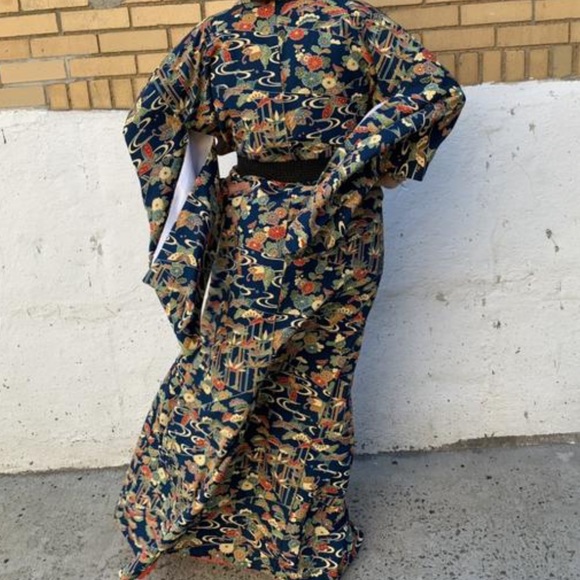 Vintage Butterfly Kimono Novelty Print Robe - Picture 8 of 8